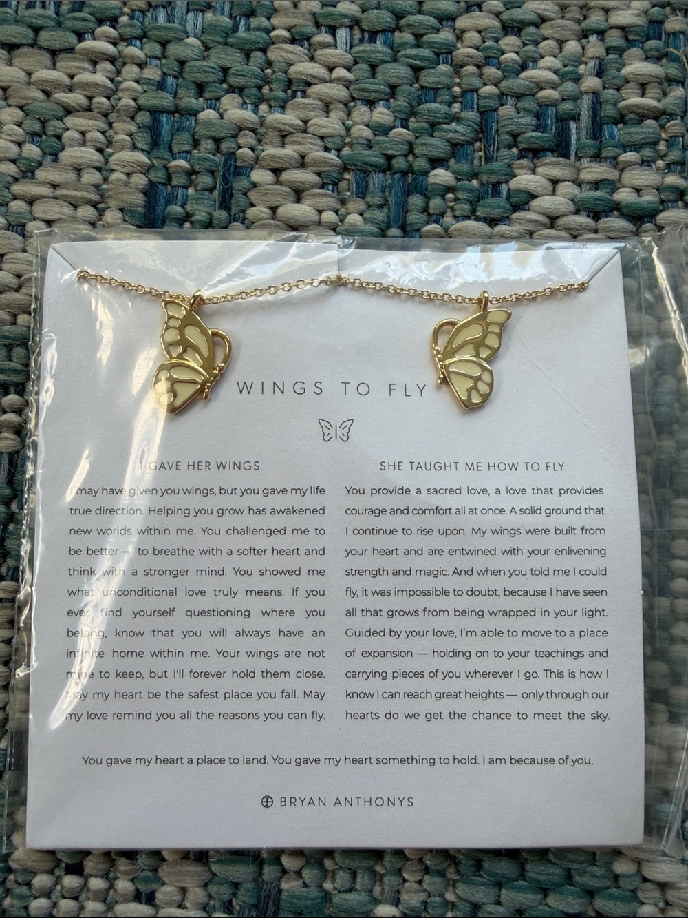 Bryan Anthonys Gold Butterfly Wing Necklace